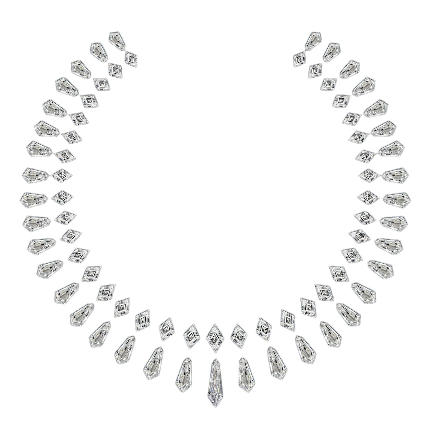 Emilio Jewelry Gia Certified Diamond Kite Shape Necklace