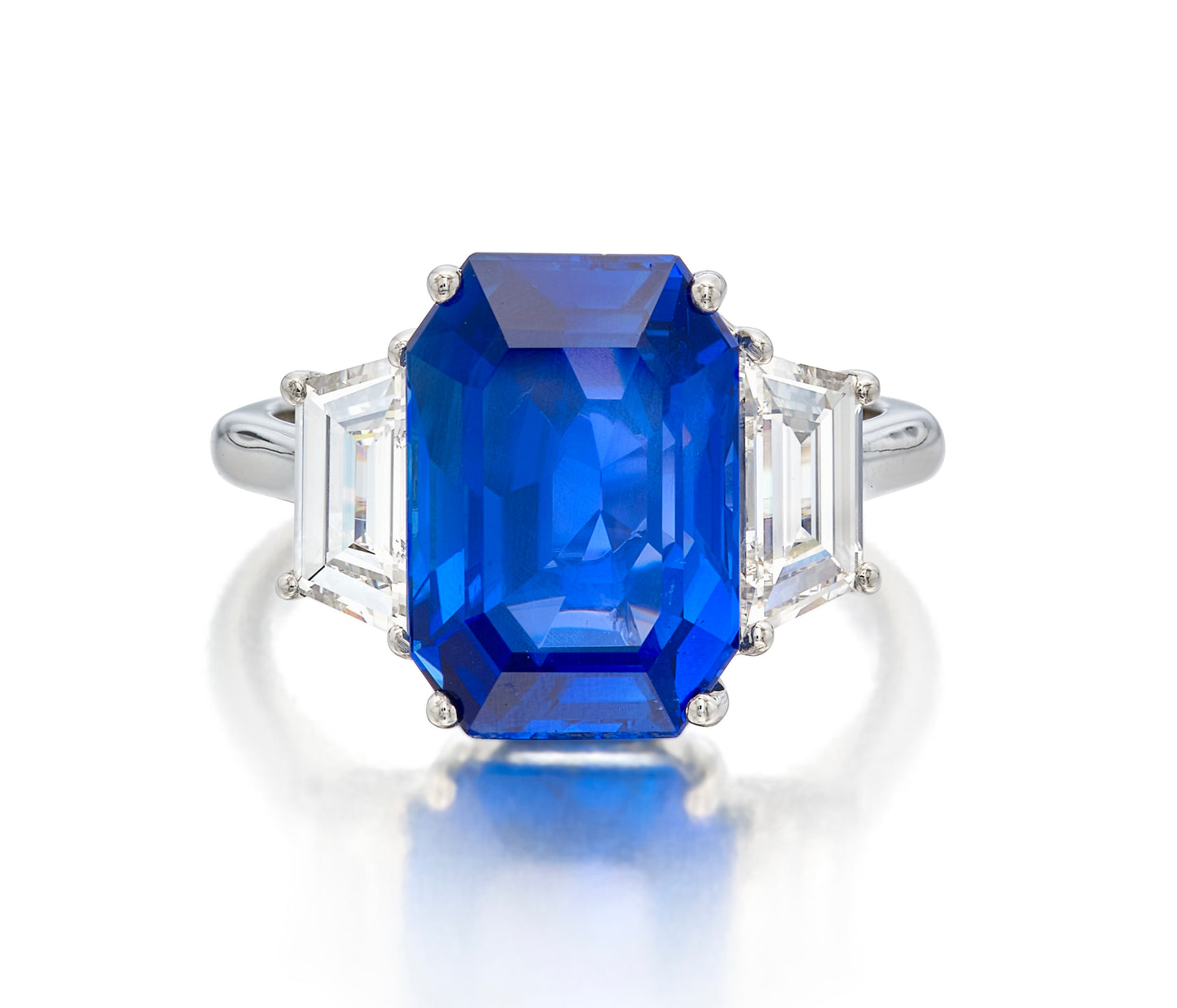 Emilio Jewelry Certified 8.75 Carat Burma No Heat Sapphire Ring