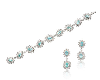 Emilio Jewelry Paraiba Bracelet Earring Suite