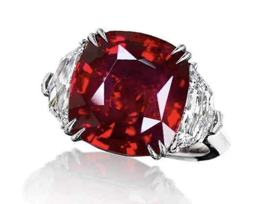 Emilio Jewelry Certified Over 12.00 Carat No Heat Pigeons Blood Ruby Ring