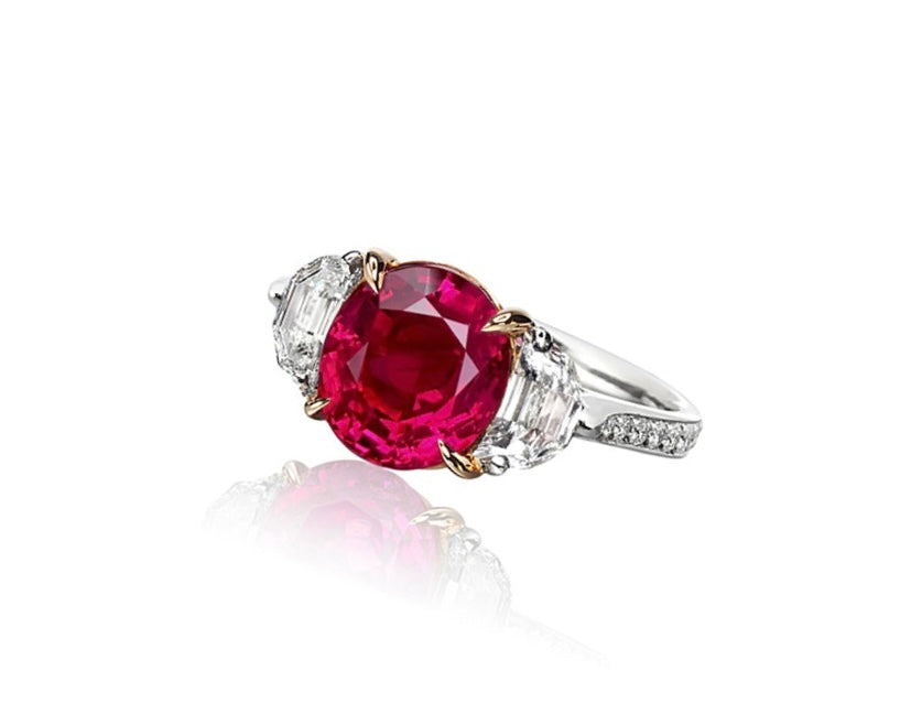 Emilio Jewelry Burma No Heat Ruby Ring