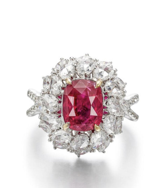 Emilio Jewelry Certified 6.00 Carat No Heat Vivid Red Ruby Ring