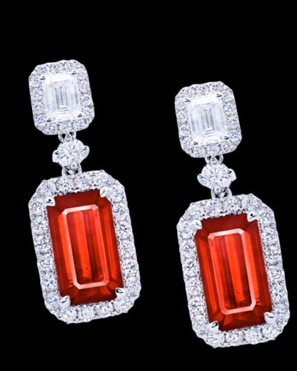 Emilio Jewelry 10.00 Carat Certified Unheated Ruby Earrings