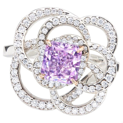 Emilio Jewelry 1.00 Fancy Vivid Pinkish Purple