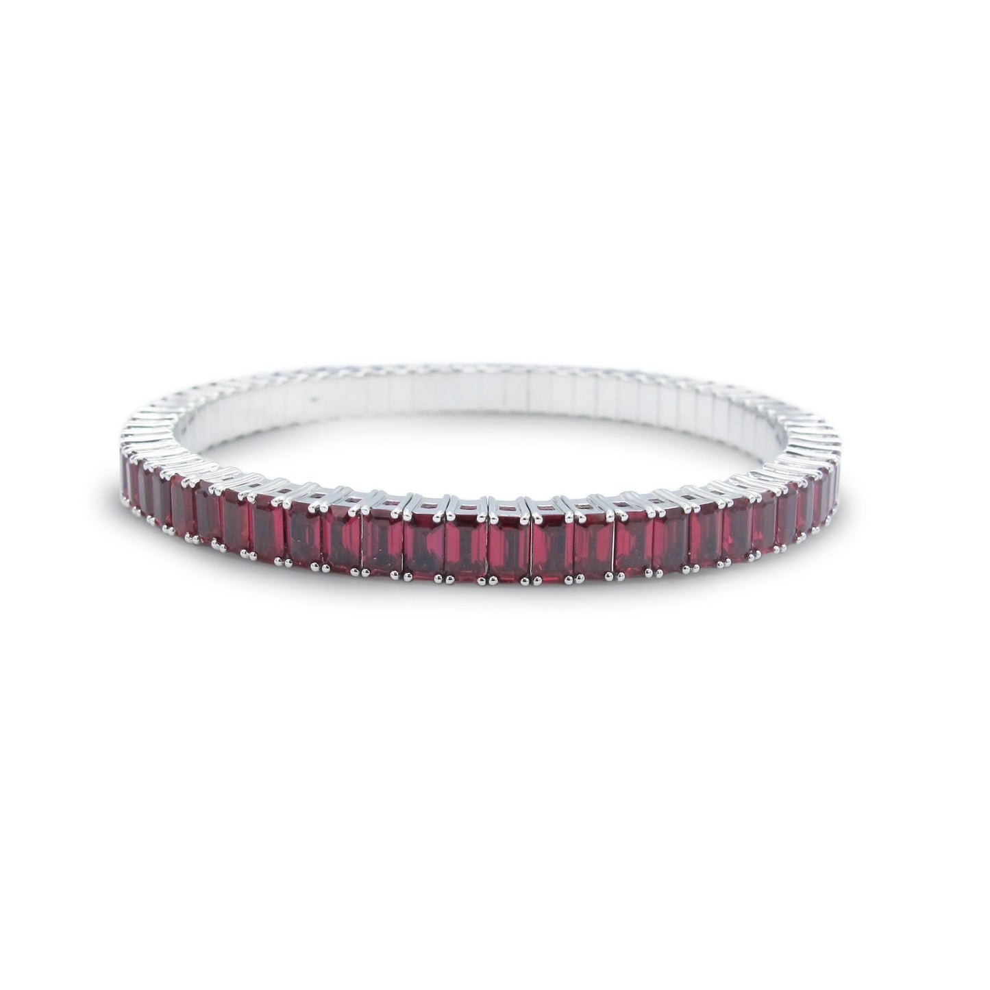 Emilio Jewelry 19.00 Carat Emerald Cut Ruby Bangle