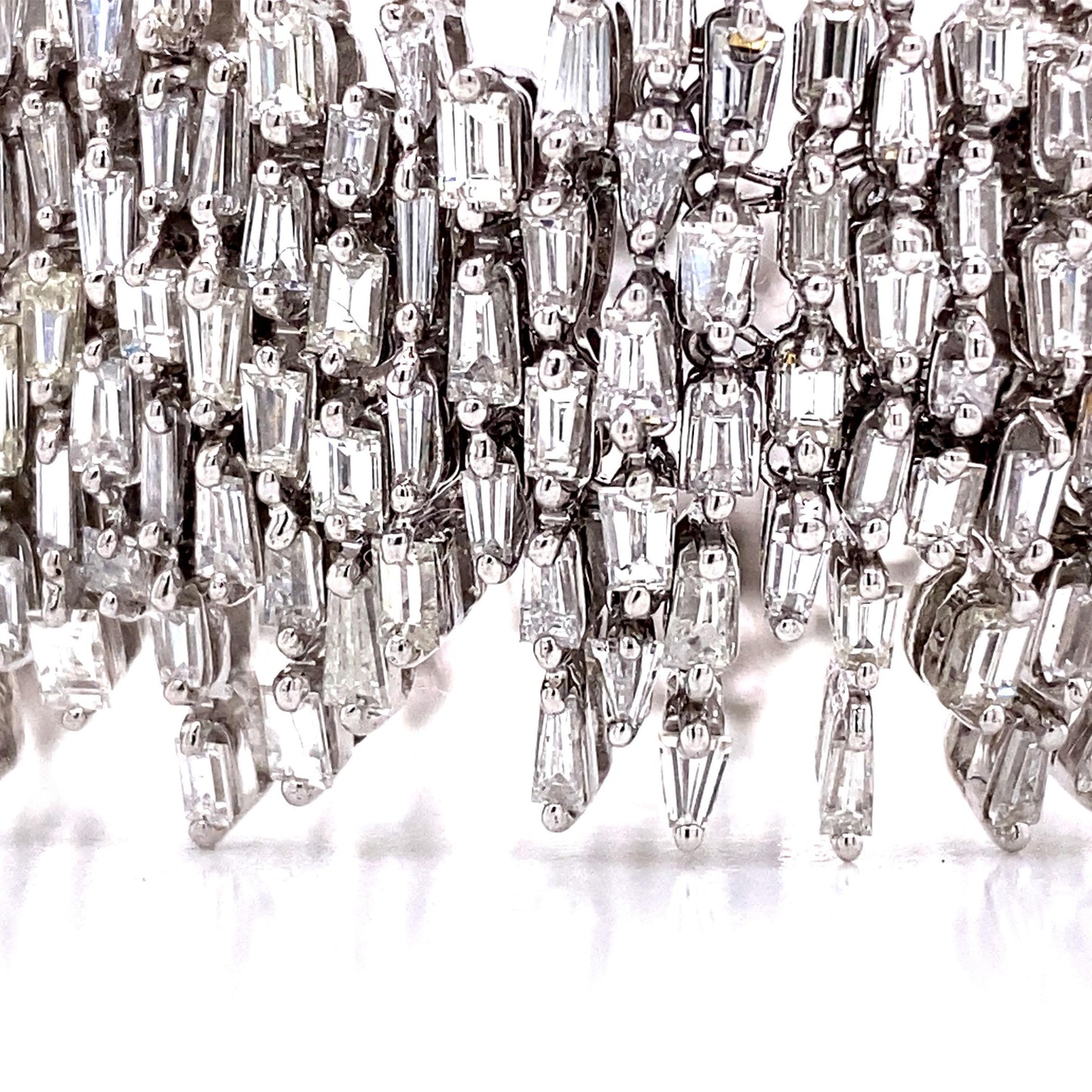 Emilio Jewelry 27.00 Carat Tapered Baguette Diamond Bracelet