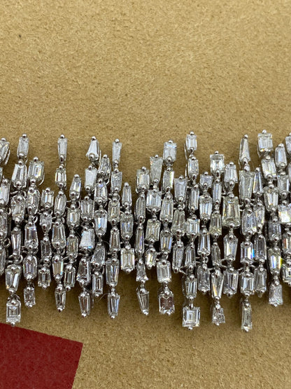Emilio Jewelry 27.00 Carat Tapered Baguette Diamond Bracelet