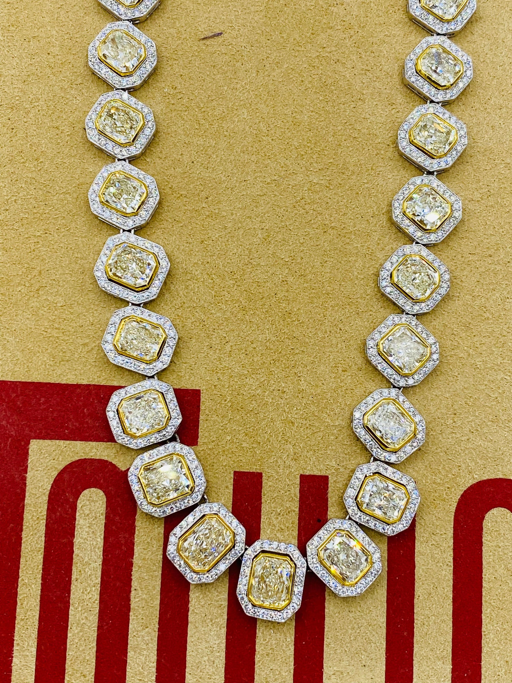 Emilio Jewelry 34.00 Carat Yellow Diamond Necklace