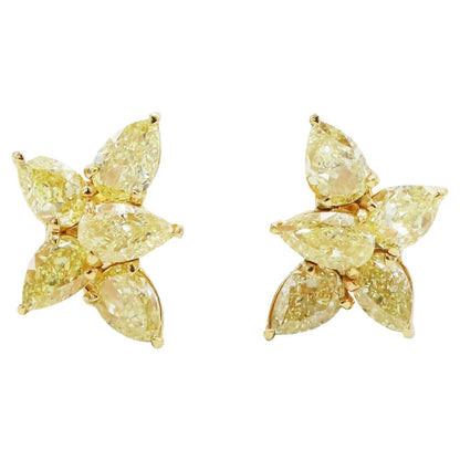 Emilio Jewelry 5.26 Carat Fancy Intense Yellow Diamond Earrings