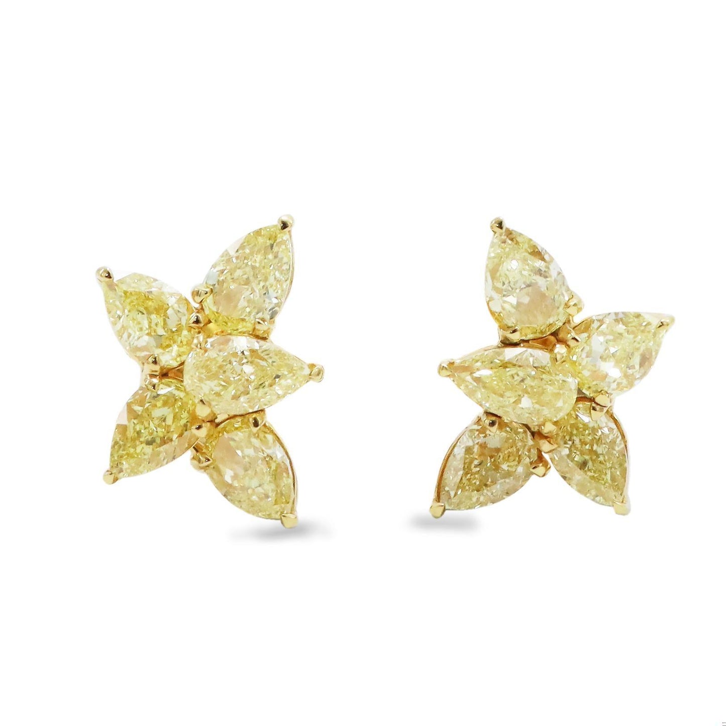 Emilio Jewelry 5.26 Carat Fancy Intense Yellow Diamond Earrings