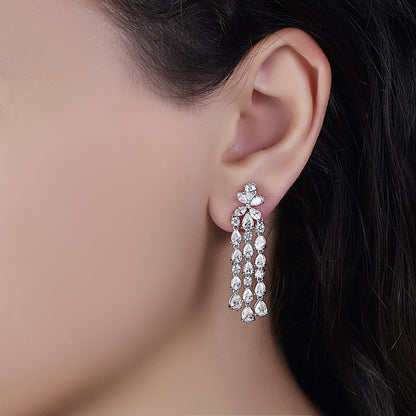 Emilio Jewelry 5.39 Carat Pear Shape Diamond Drops
