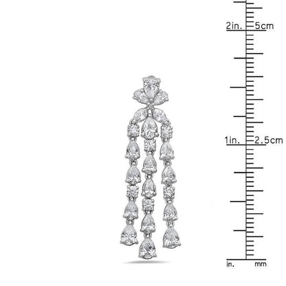 Emilio Jewelry 5.39 Carat Pear Shape Diamond Drops