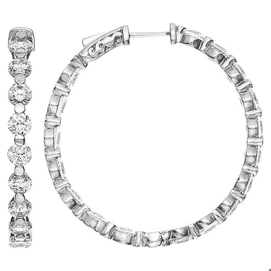 Emilio Jewelry 5.40 Carat Single Prong Hoop Earring