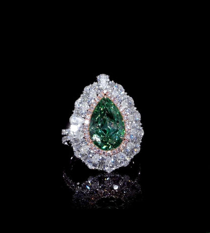Emilio Jewelry 5.50 Carat GIA Certified Fancy Greenish Yellow Diamond Ring