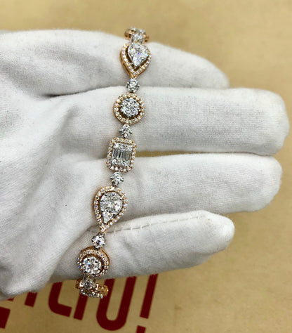 Emilio Jewelry 5.92 Carat Fancy Diamond Bracelet