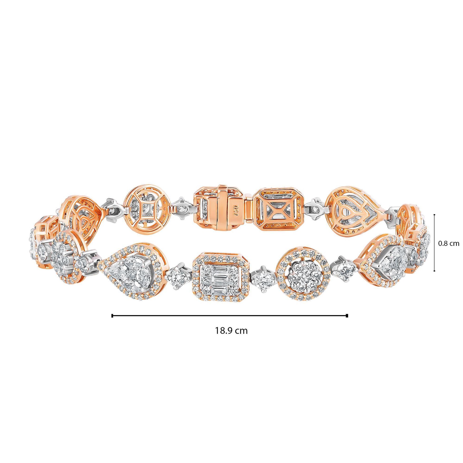 Emilio Jewelry 5.92 Carat Fancy Diamond Bracelet