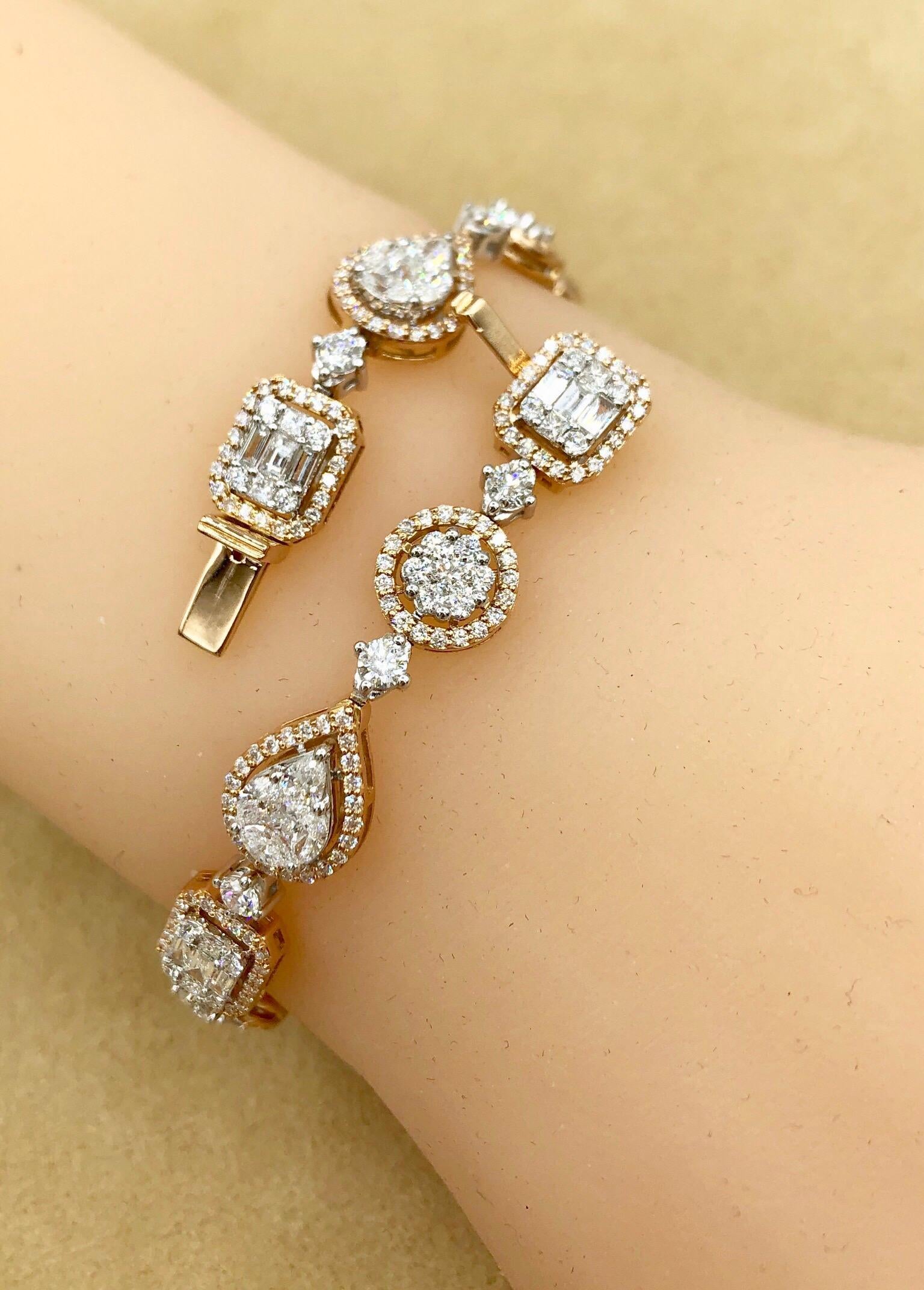 Emilio Jewelry 5.92 Carat Fancy Diamond Bracelet