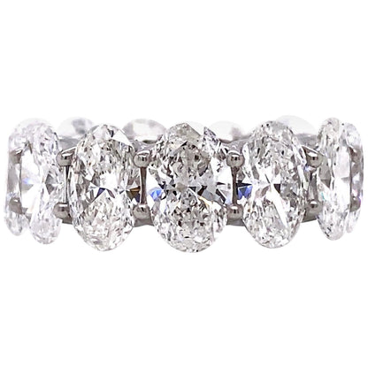Emilio Jewelry .75 Carat Each Diamond GIA Certified Oval Eternity Ring