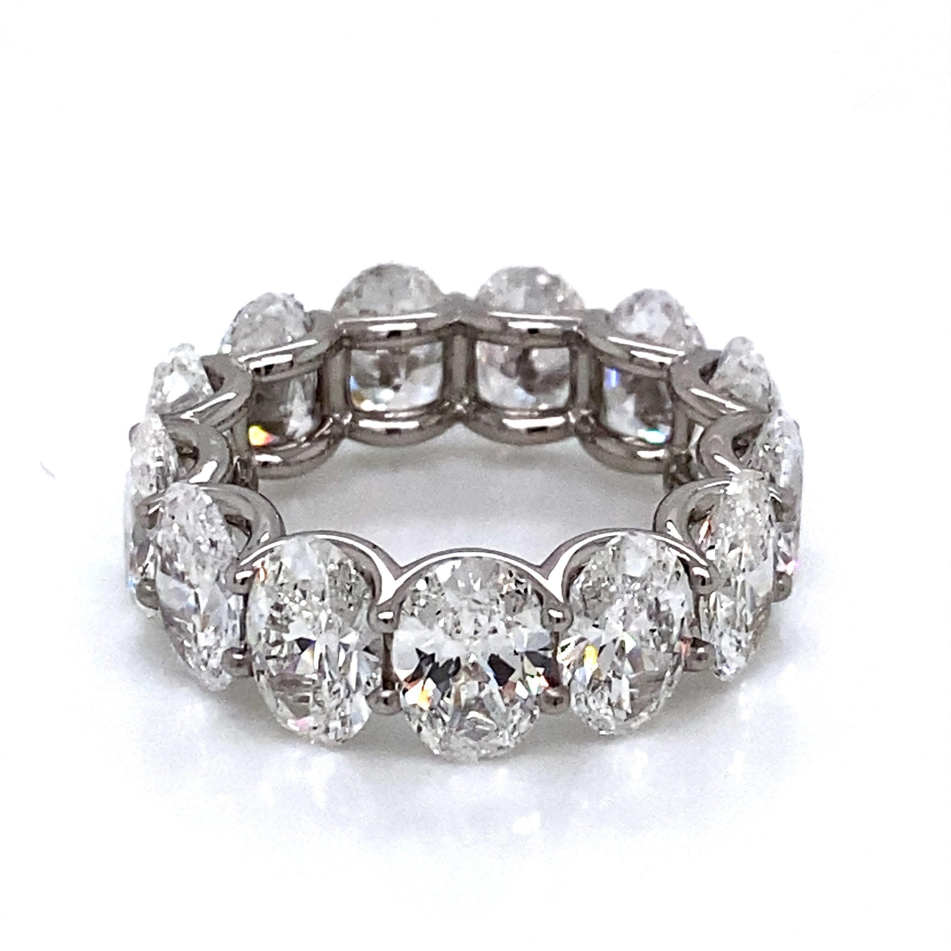 Emilio Jewelry .75 Carat Each Diamond GIA Certified Oval Eternity Ring