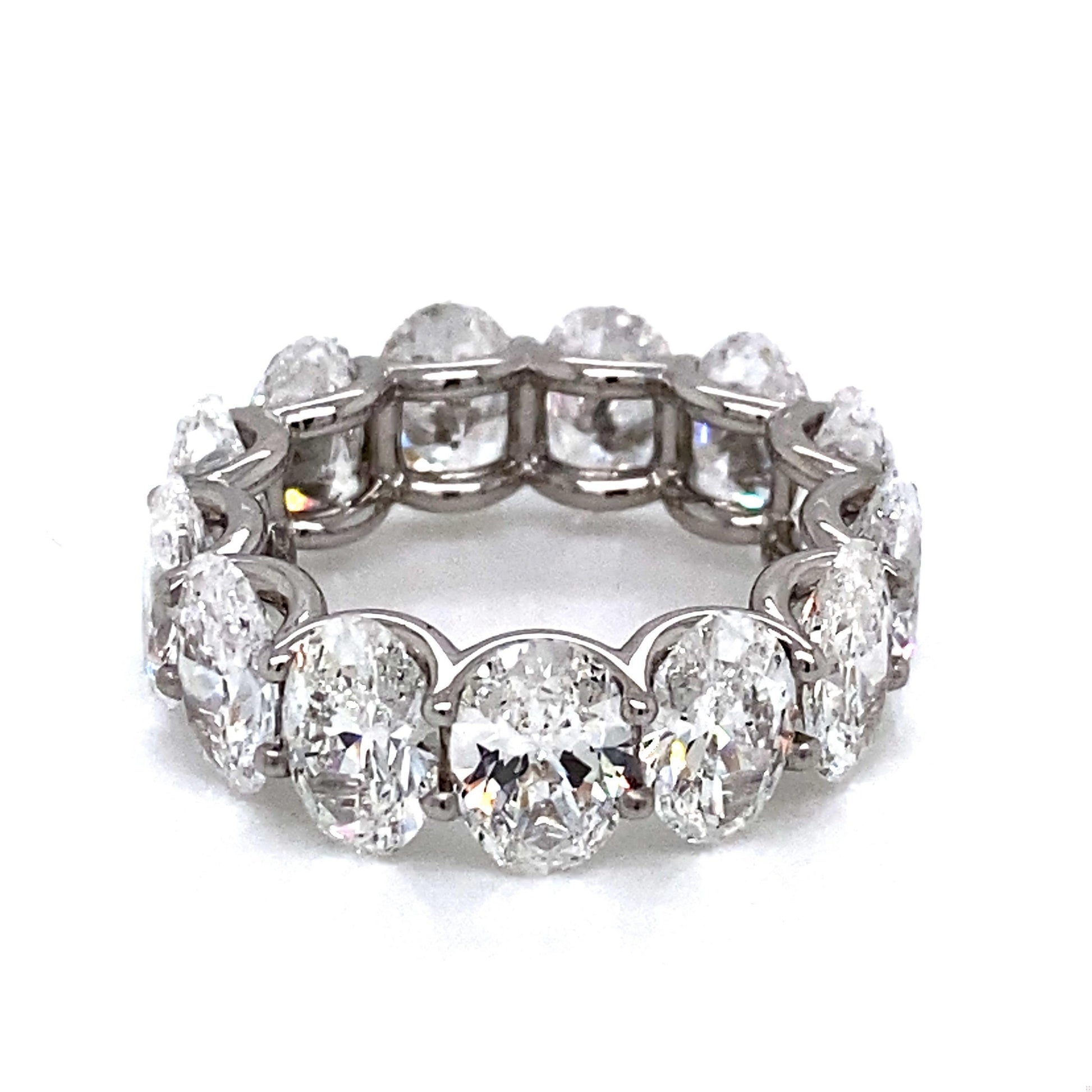 Emilio Jewelry .75 Carat Each Diamond GIA Certified Oval Eternity Ring