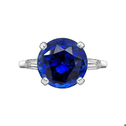 Emilio Jewelry 8.00 Carat Royal Blue Sapphire Ring