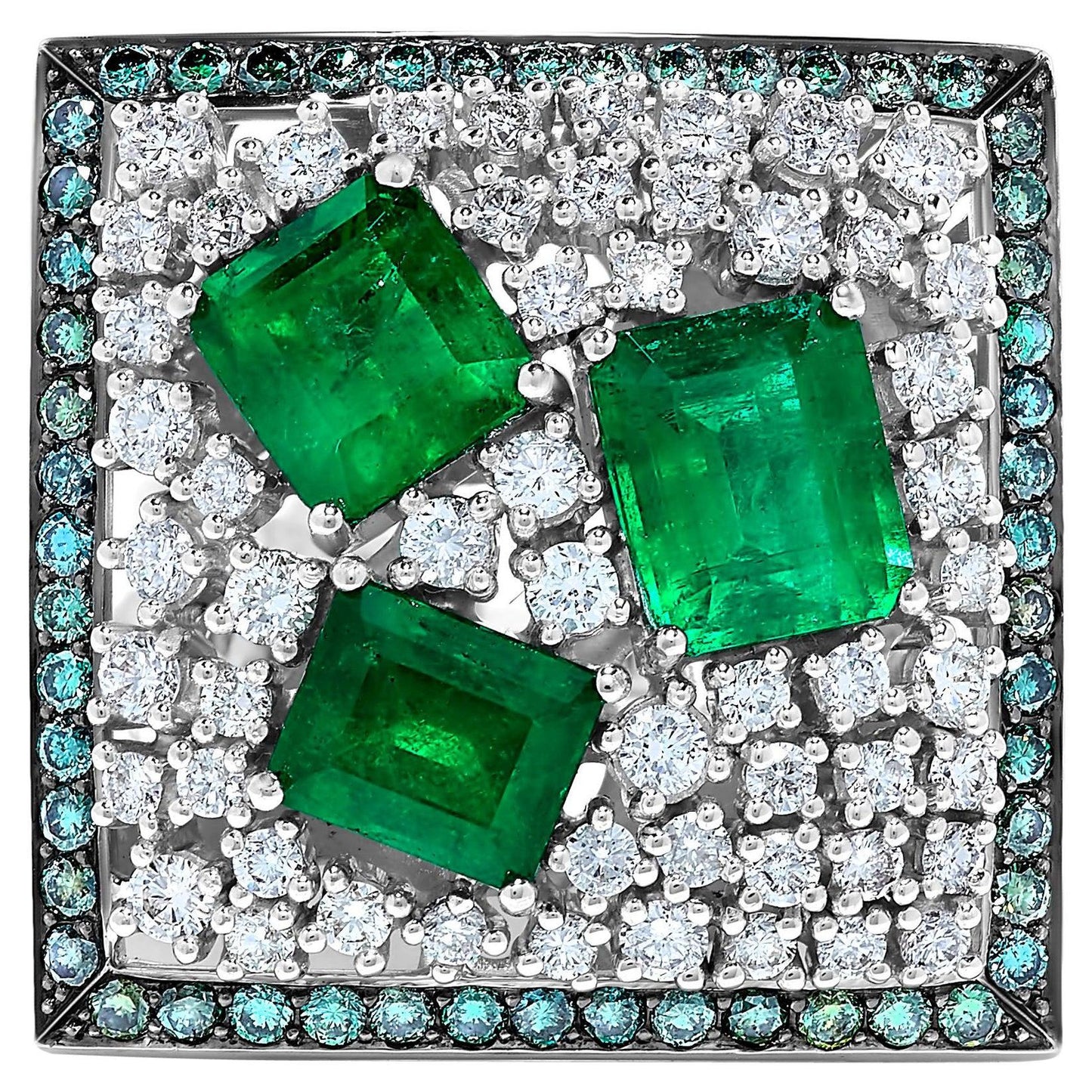 Emilio Jewelry 9.50 Carat Colombian Emerald Ring