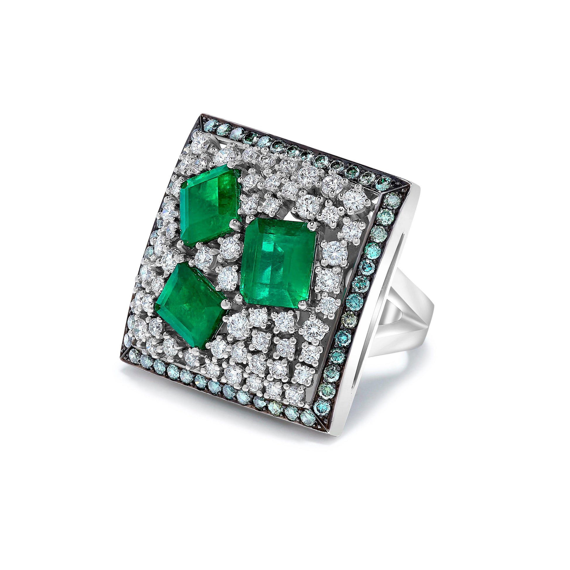 Emilio Jewelry 9.50 Carat Colombian Emerald Ring