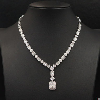 Emilio Jewelry 9.80 Carat Illusion Diamond Necklace