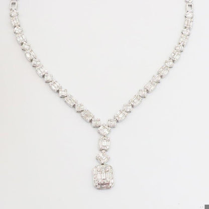 Emilio Jewelry 9.80 Carat Illusion Diamond Necklace