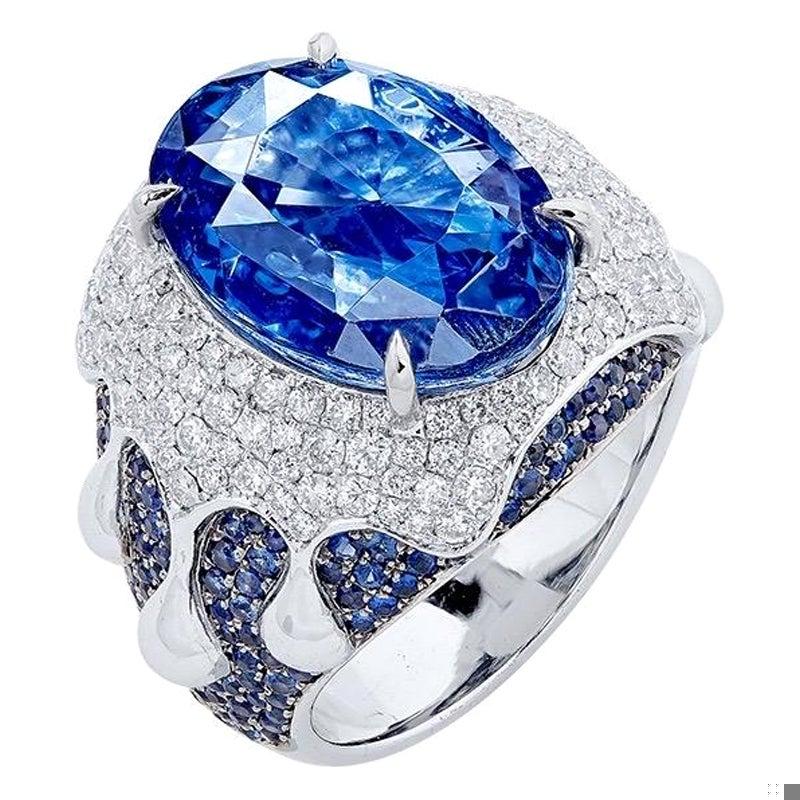 Emilio Jewelry AGL Certified Unheated Sapphire Ring