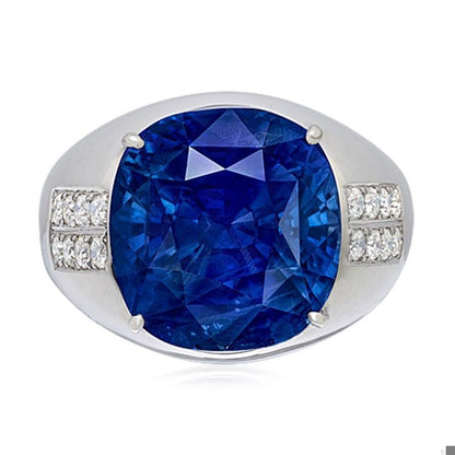 Emilio Jewelry Certified 20.00 Carat Ceylon Sapphire Ring