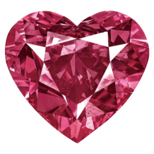 Emilio Jewelry Certified Argyle Fancy Red Diamond Heart