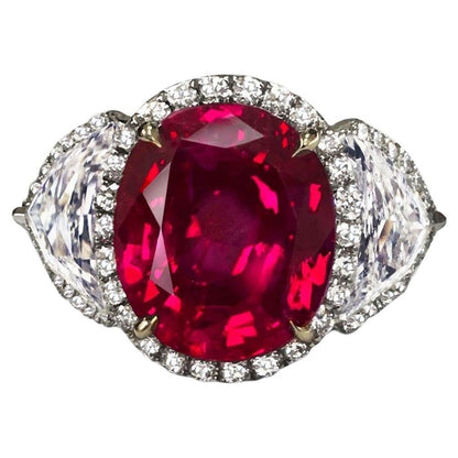 Emilio Jewelry Certified Burma No Heat Ruby Ring