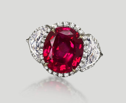 Emilio Jewelry Certified Burma No Heat Ruby Ring