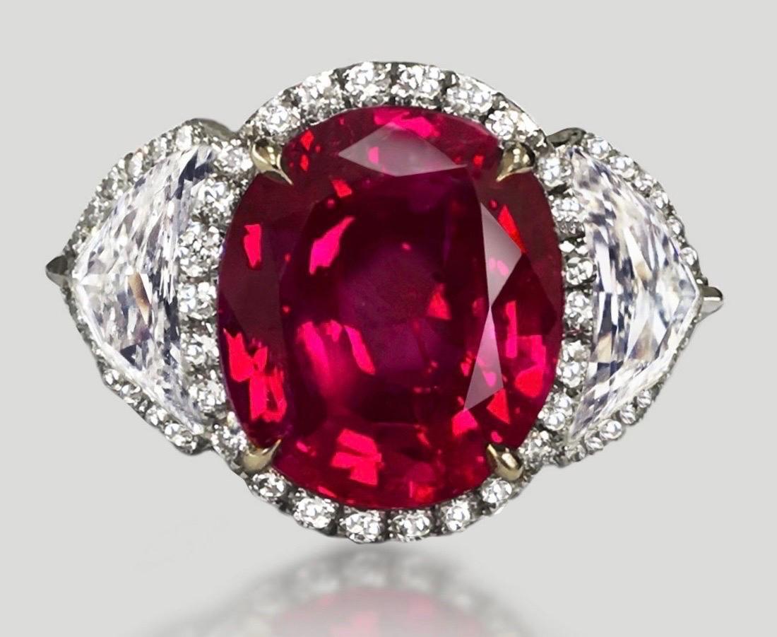 Emilio Jewelry Certified Burma No Heat Ruby Ring