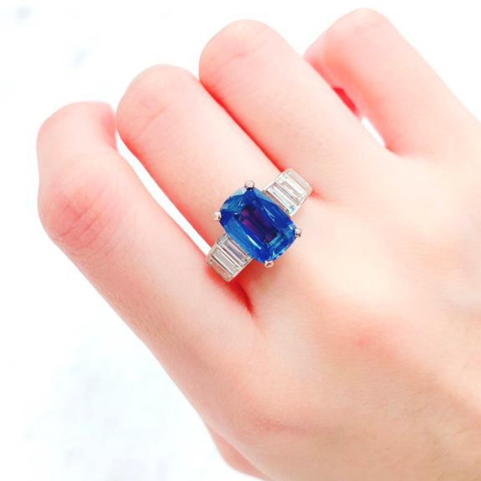 Emilio Jewelry Certified Kashmir Sapphire Ring