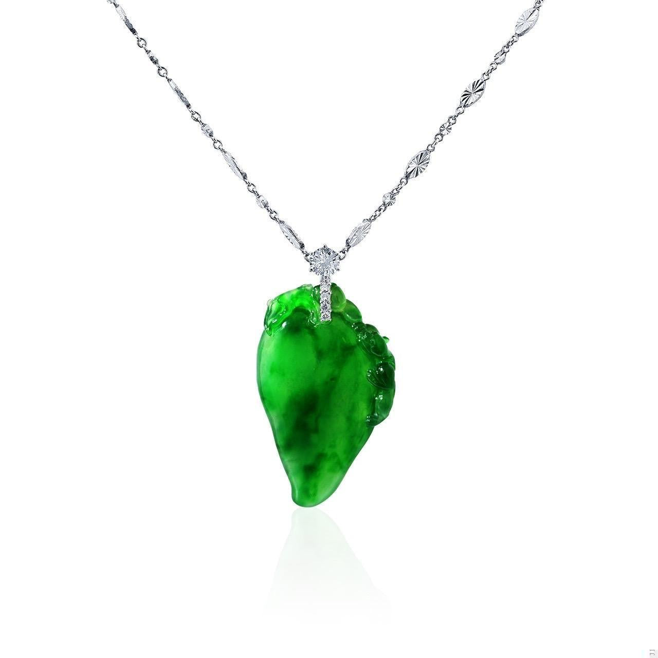 Emilio Jewelry Certified Natural Jade Pendant