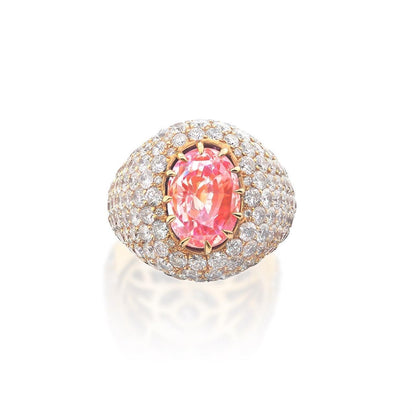 Emilio Jewelry Certified Padparascha Sapphire Ring