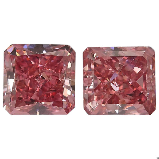 Emilio Jewelry GIA Certified 1.80 Carat Vivid Pure Pink Diamond, Pair