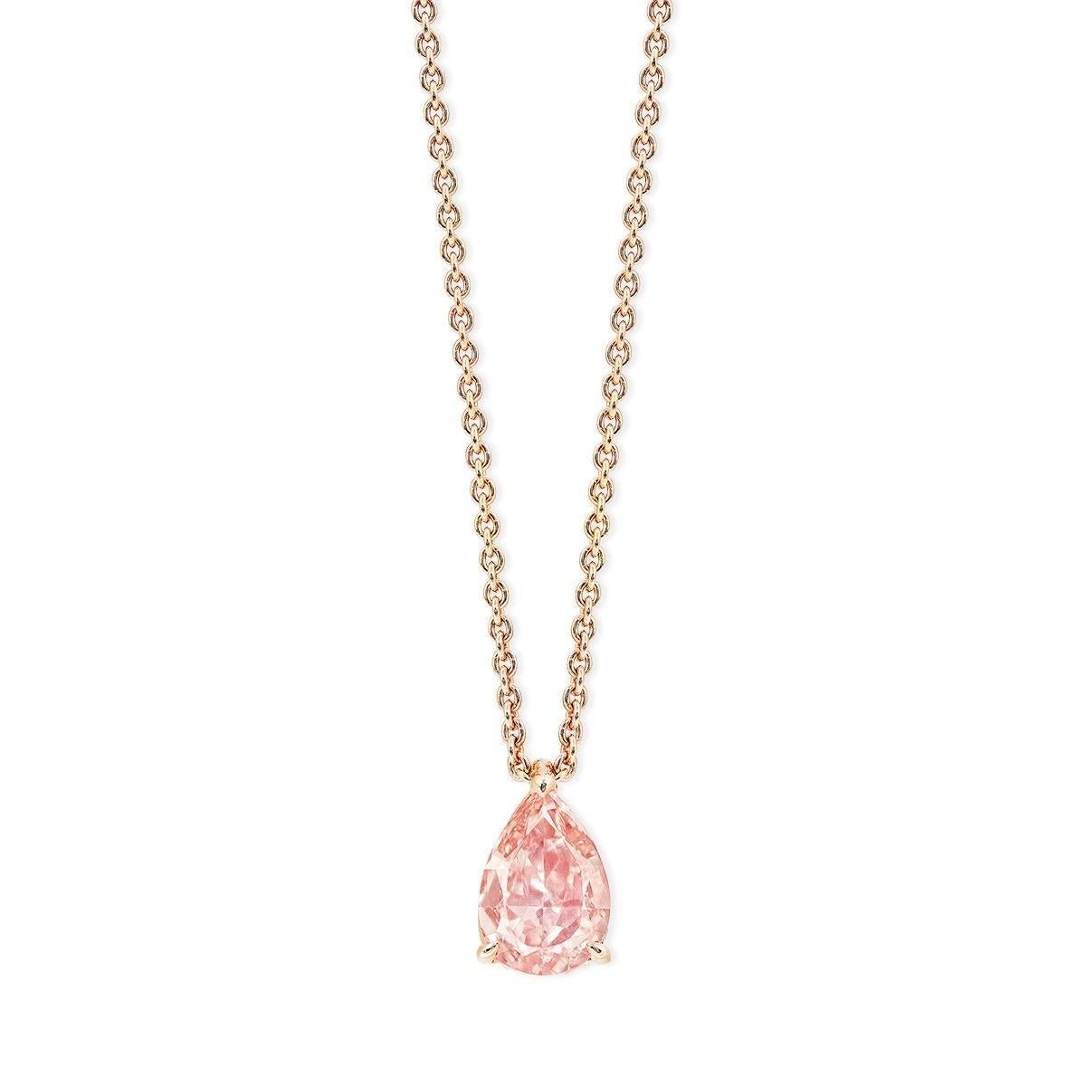 Emilio Jewelry GIA Certified 2.00 Carat Fancy Brown Pink Diamond Pendant