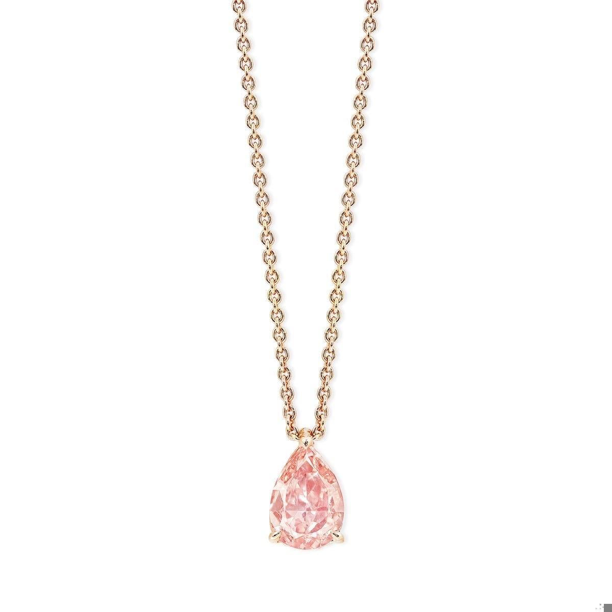 Emilio Jewelry GIA Certified 2.00 Carat Fancy Brown Pink Diamond Pendant