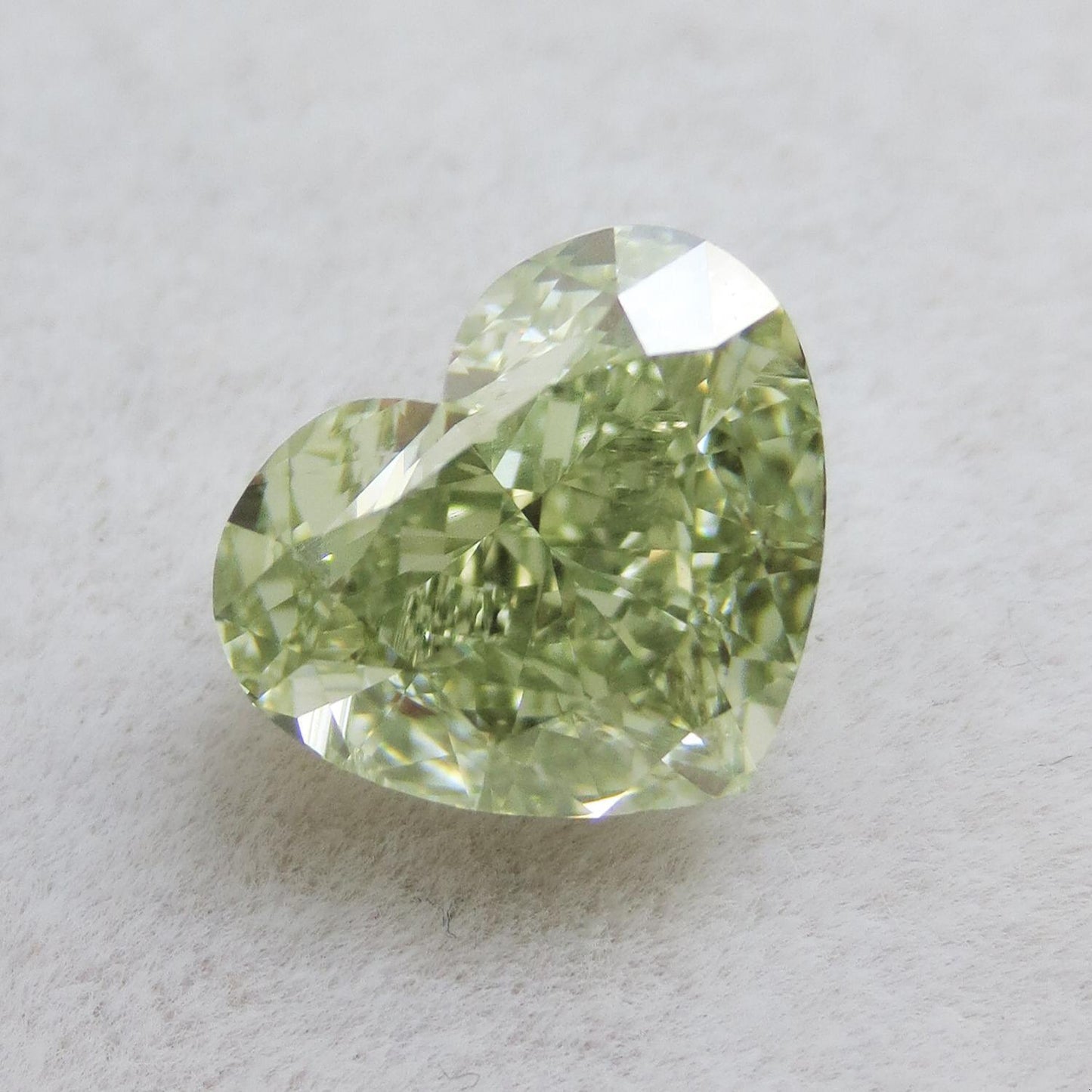 Emilio Jewelry GIA Certified 3.50 Carat Fancy Yellowish Green Diamond Heart