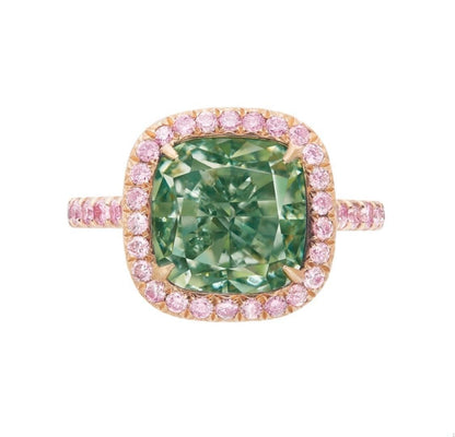 Emilio Jewelry GIA Certified 6.00 Carat Fancy Intense Green Diamond Ring