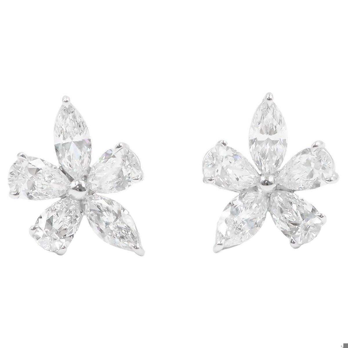 Emilio Jewelry GIA Certified Diamond Cluster Earrings