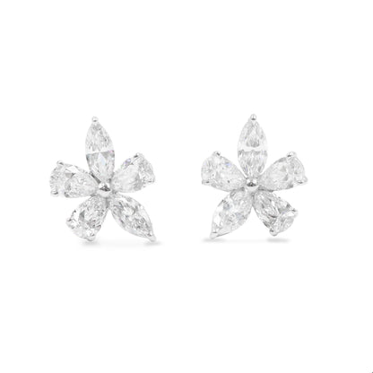 Emilio Jewelry GIA Certified Diamond Cluster Earrings