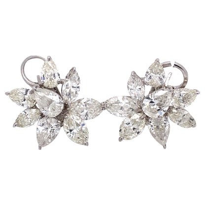 Emilio Jewelry GIA Certified Diamond Cluster Earrings