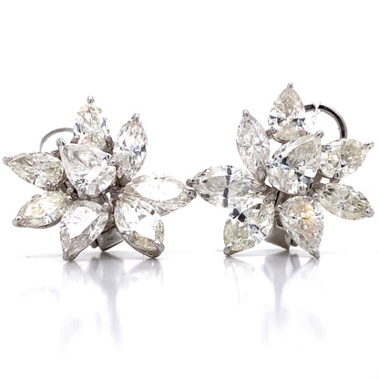 Emilio Jewelry GIA Certified Diamond Cluster Earrings