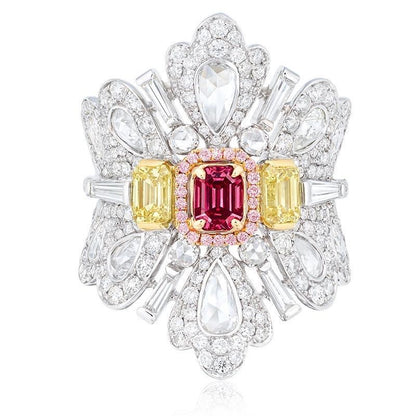 Emilio Jewelry GIA Certified Fancy Red Diamond Ring