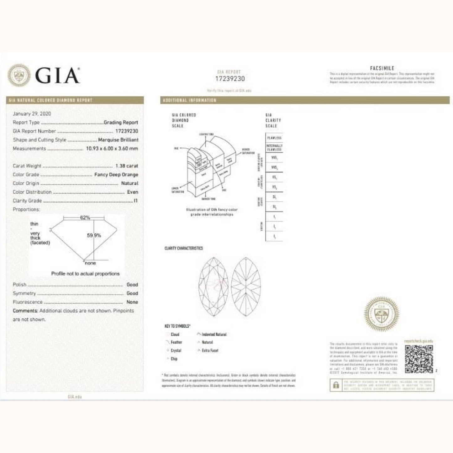 Emilio Jewelry GIA Certified Natural Deep Orange Diamond Ring