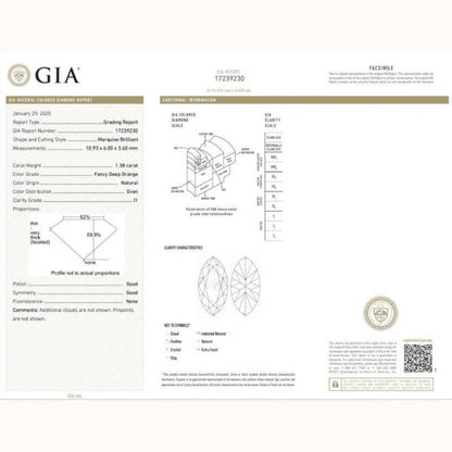Emilio Jewelry GIA Certified Natural Deep Orange Diamond Ring